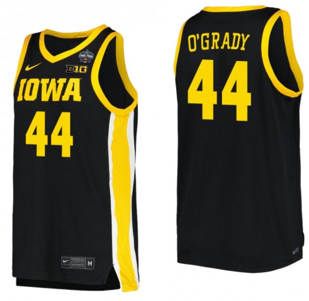 Mens Addison Ogrady Iowa Hawkeyes 2023 National Basketball Black Jersey