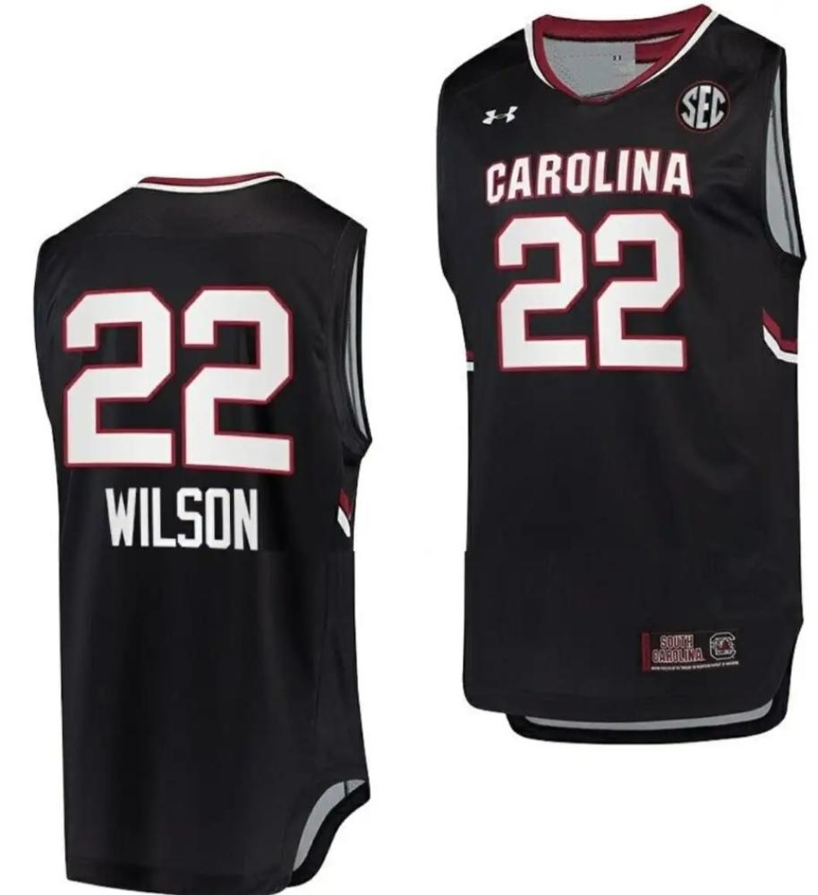 Mens Aja Wilson Jersey 22 South Carolina Gamecocks Jersey College Black