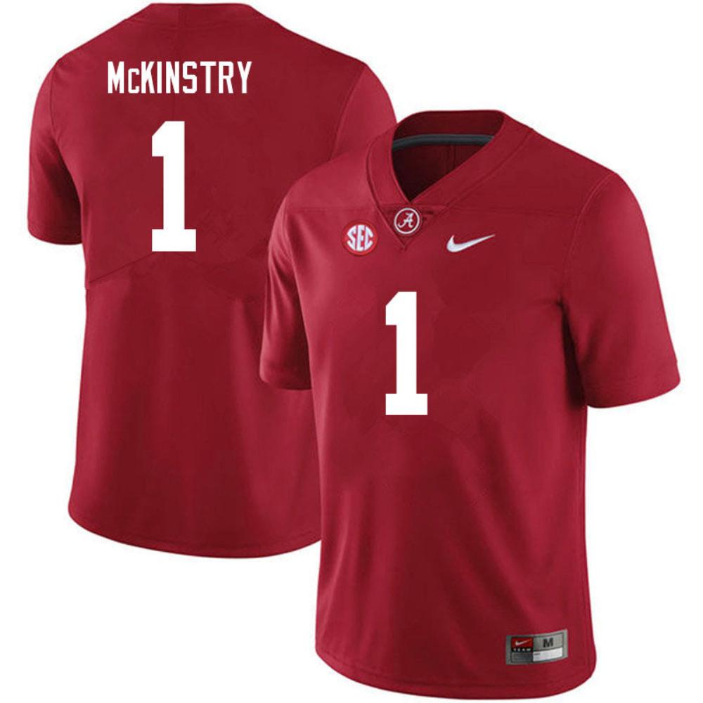 Mens Alabama Crimson Tide 1 Mckinstry Football Jersey Red