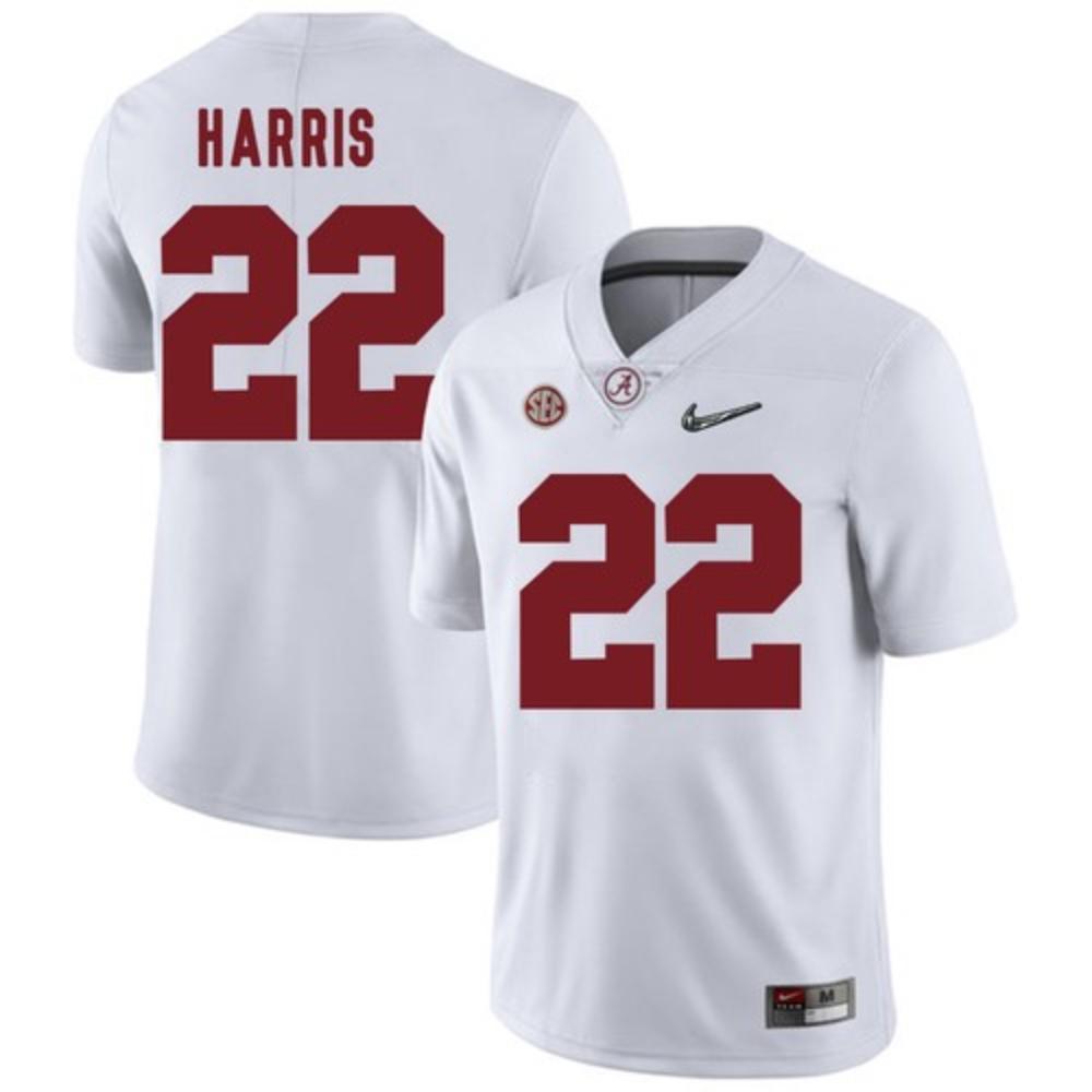Mens Alabama Crimson Tide 22 Najee Harris College Football White Jersey
