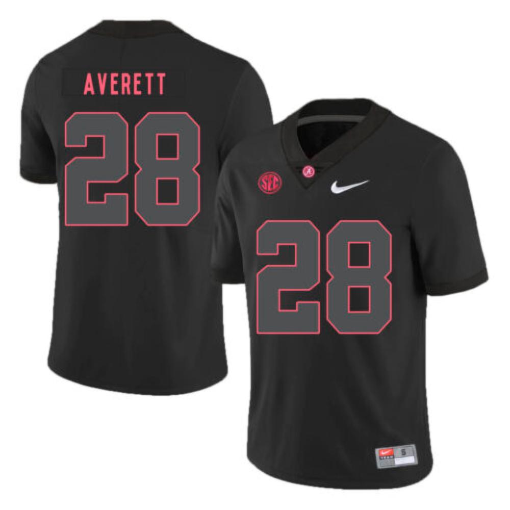 Mens Alabama Crimson Tide 28 Anthony Averett College Football Jersey Black