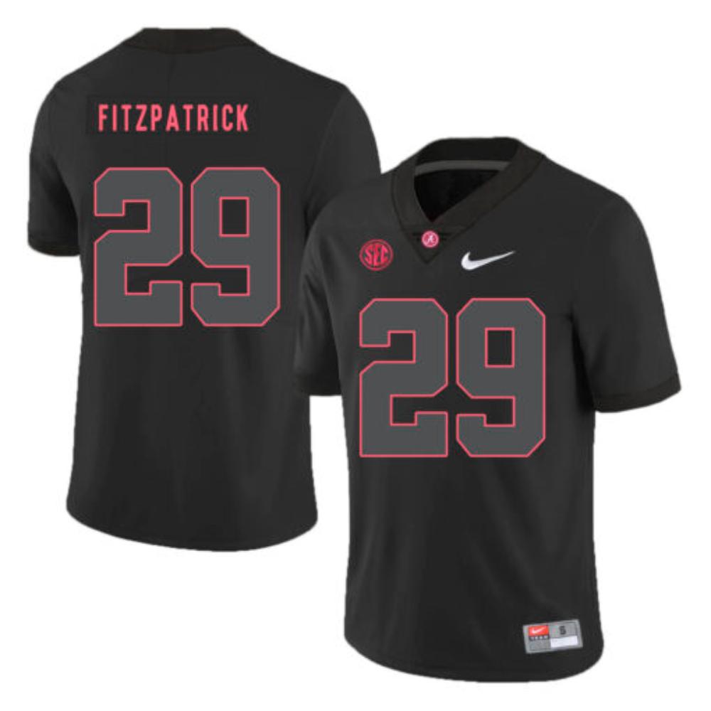 Mens Alabama Crimson Tide 29 Minkah Fitzpatrick Football Jersey Black