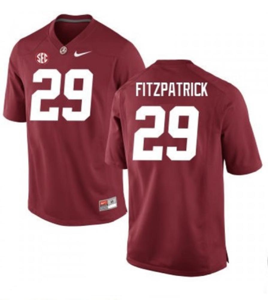 Mens Alabama Crimson Tide 29 Minkah Fitzpatrick Ncaa Football Jersey Red
