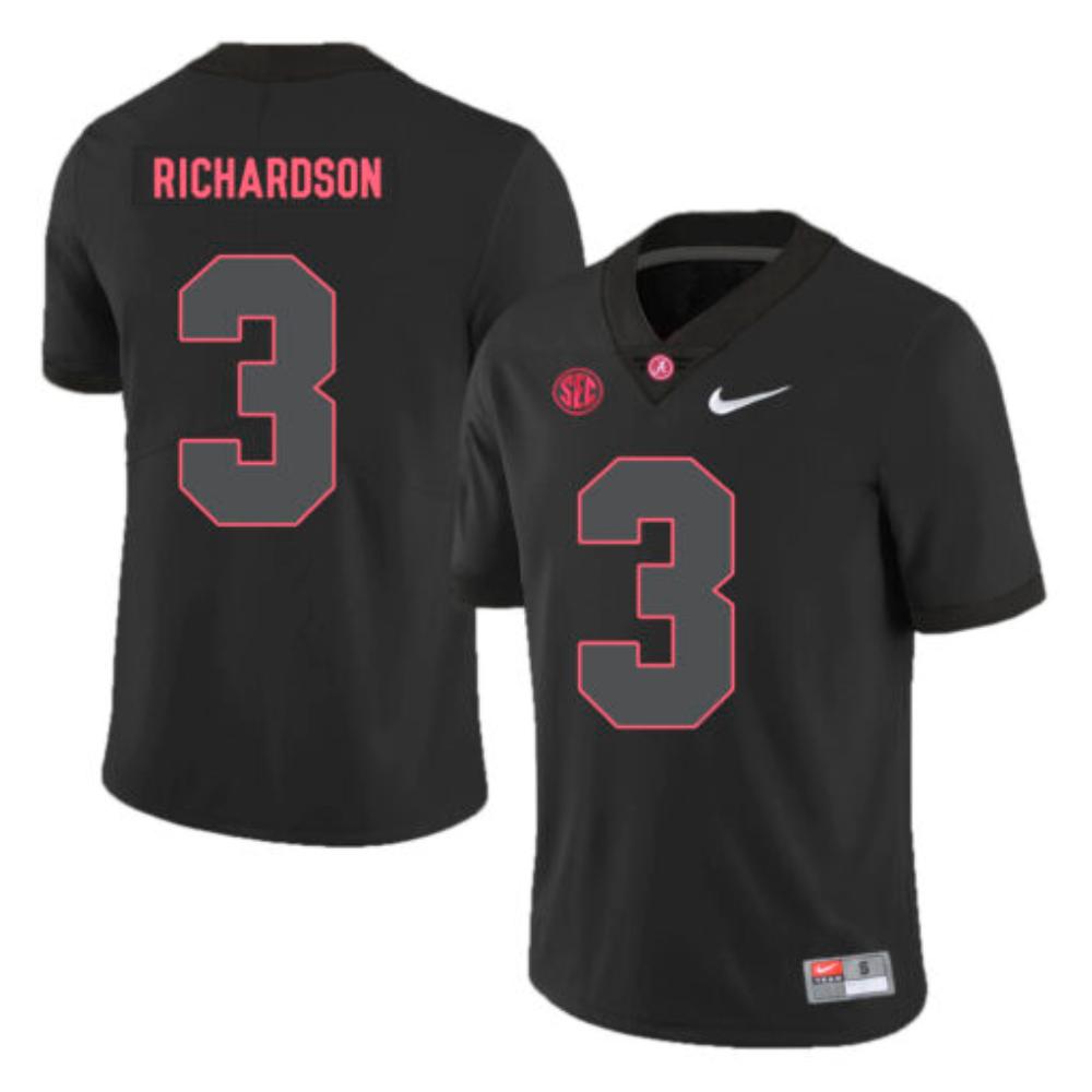 Mens Alabama Crimson Tide 3 Trent Richardson College Football Jersey Red Black