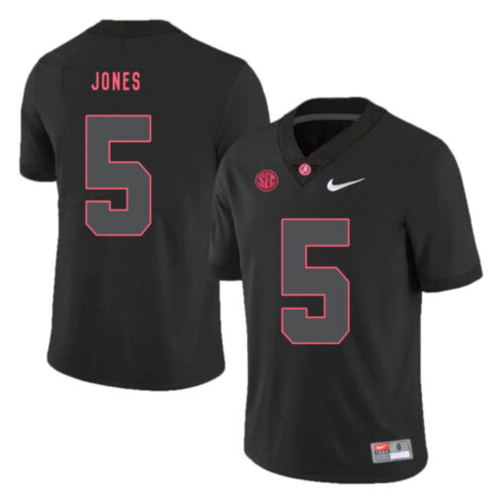 Mens Alabama Crimson Tide 5 Cyrus Jones College Football Jersey Black