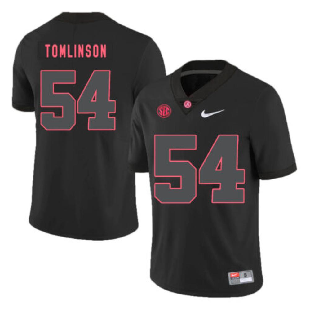 Mens Alabama Crimson Tide 54 Dalvin Tomlinson College Football Jersey Black