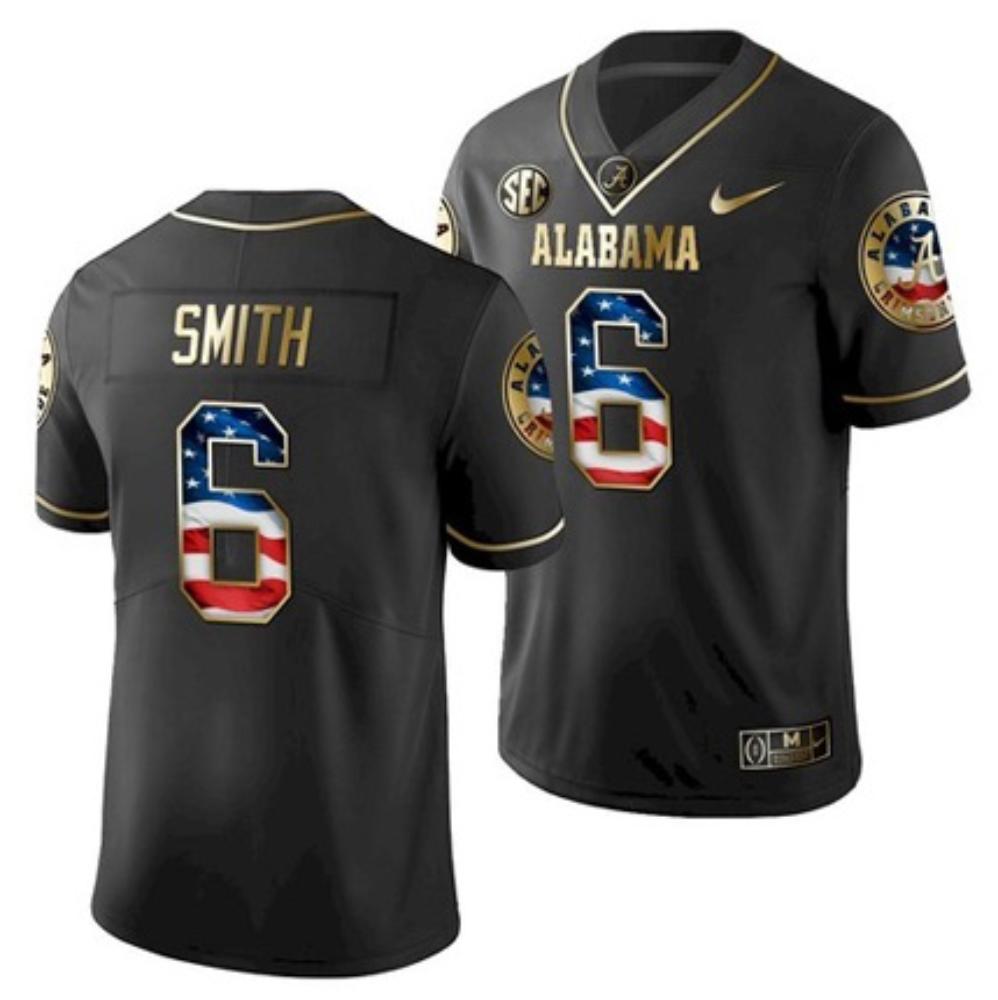 Mens Alabama Crimson Tide 6 Devonta Smith College Football Jersey Black