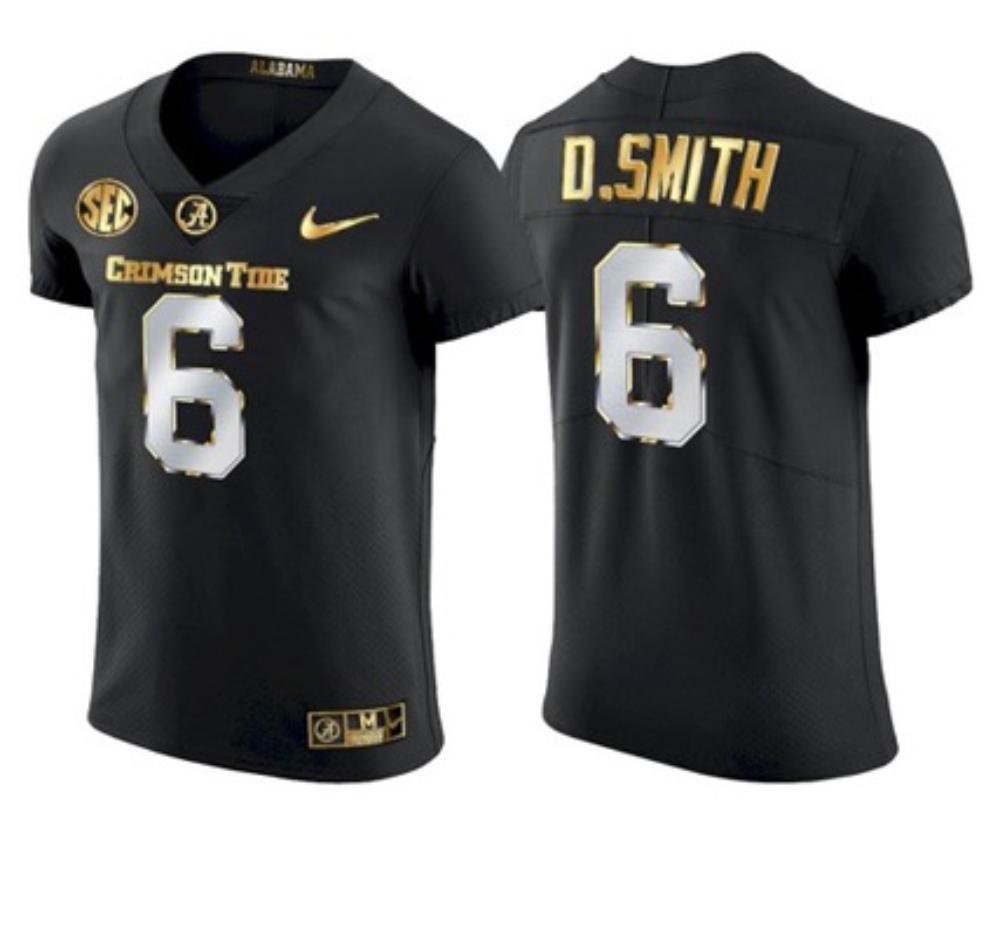 Mens Alabama Crimson Tide 6 Devonta Smith College Ncaa Black Jersey Football