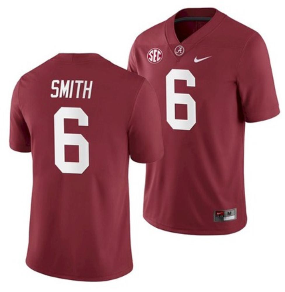 Mens Alabama Crimson Tide 6 Devonta Smith College Ncaa Football Red Jersey