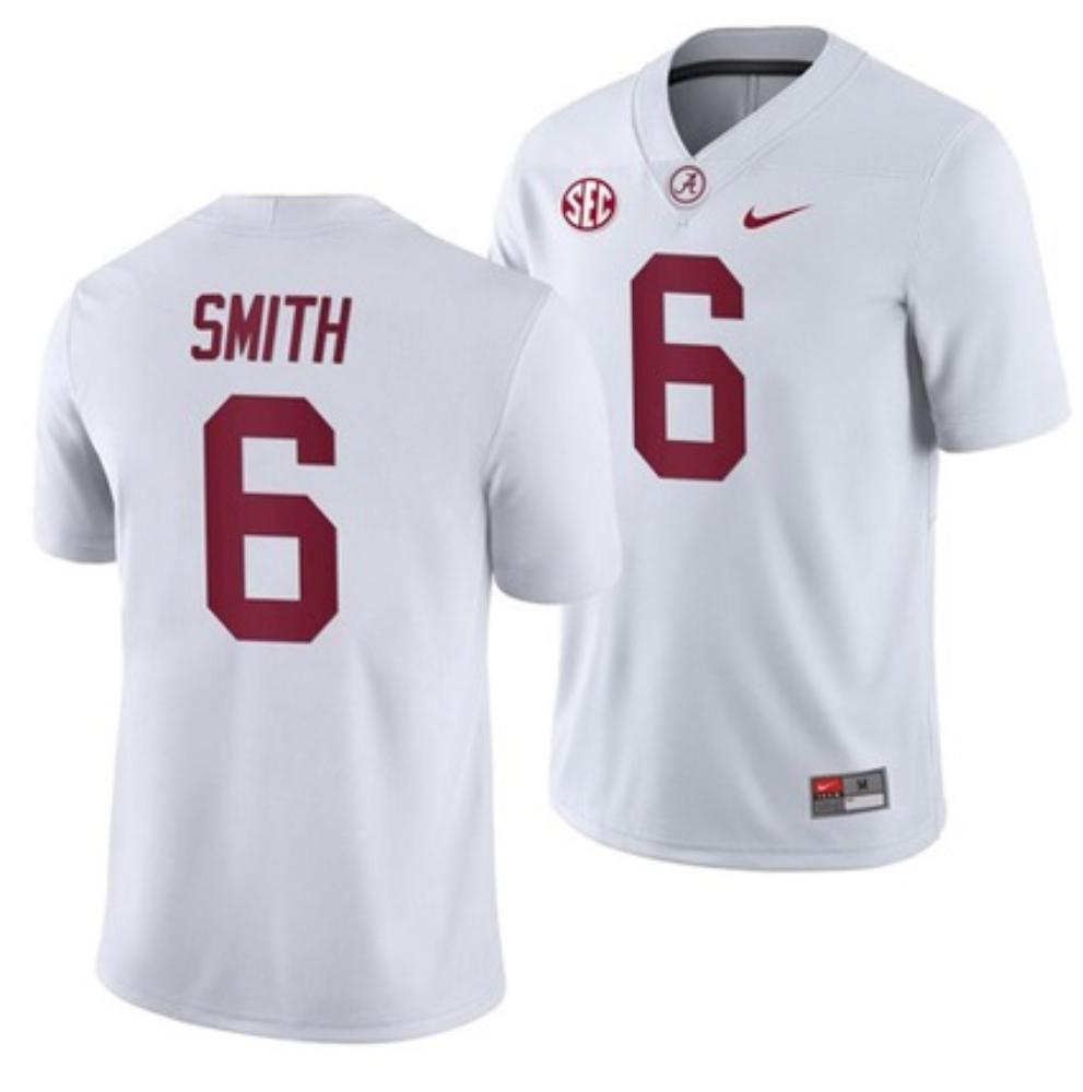 Mens Alabama Crimson Tide 6 Devonta Smith College Ncaa Football White Jersey