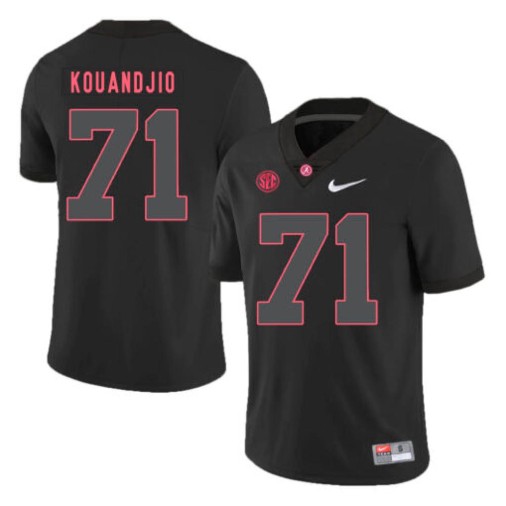 Mens Alabama Crimson Tide 71 Arie Kouandjio College Football Jersey Black