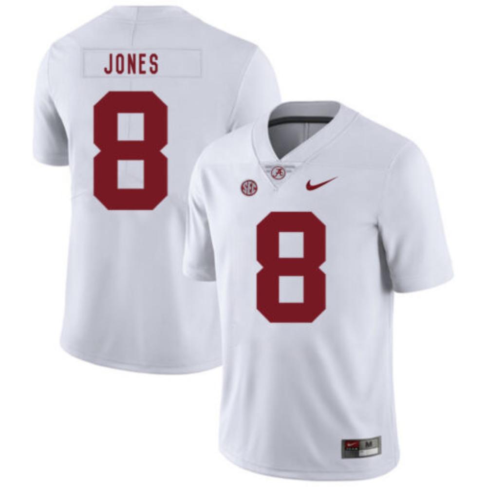 Mens Alabama Crimson Tide 8 Julio Jones College Football Jersey White