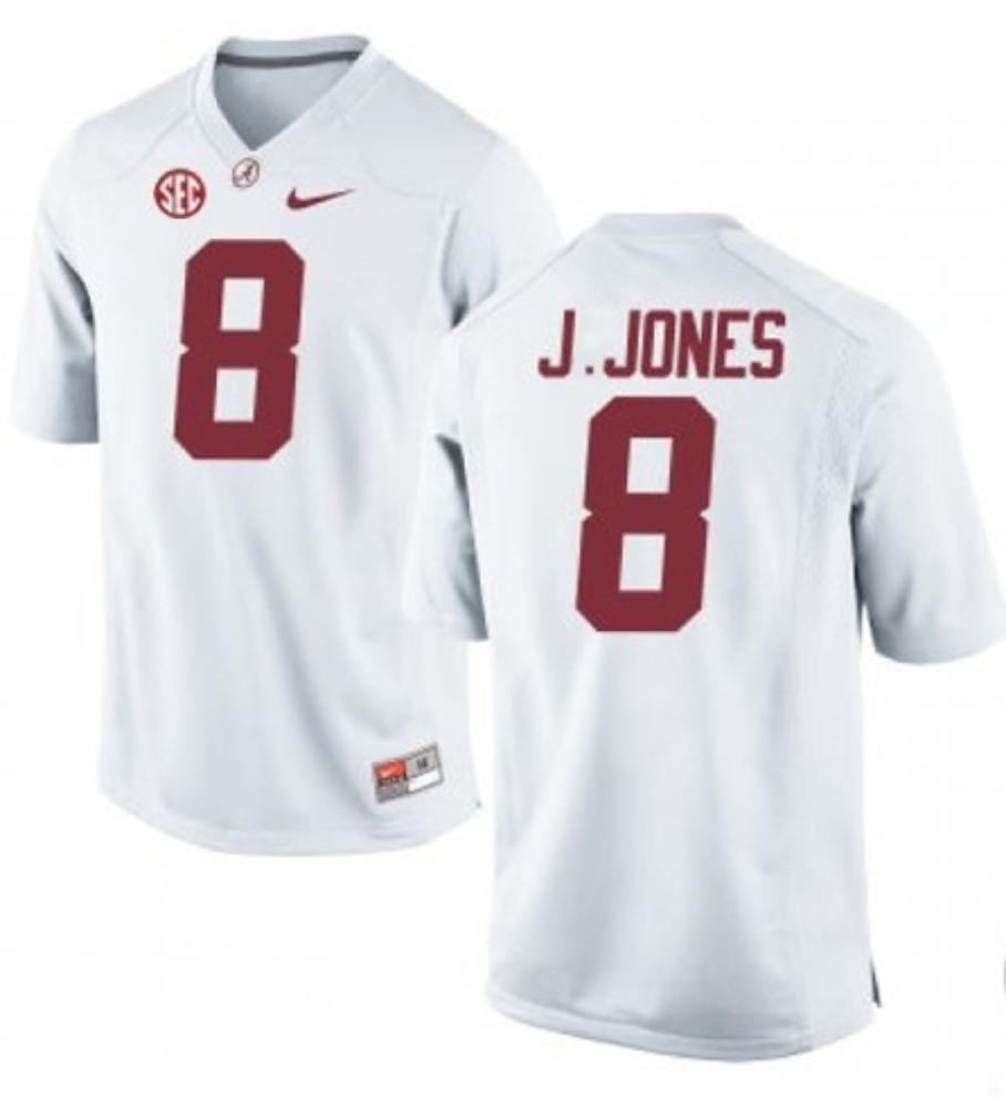 Mens Alabama Crimson Tide 8 Julio Jones Ncaa Football Jersey White