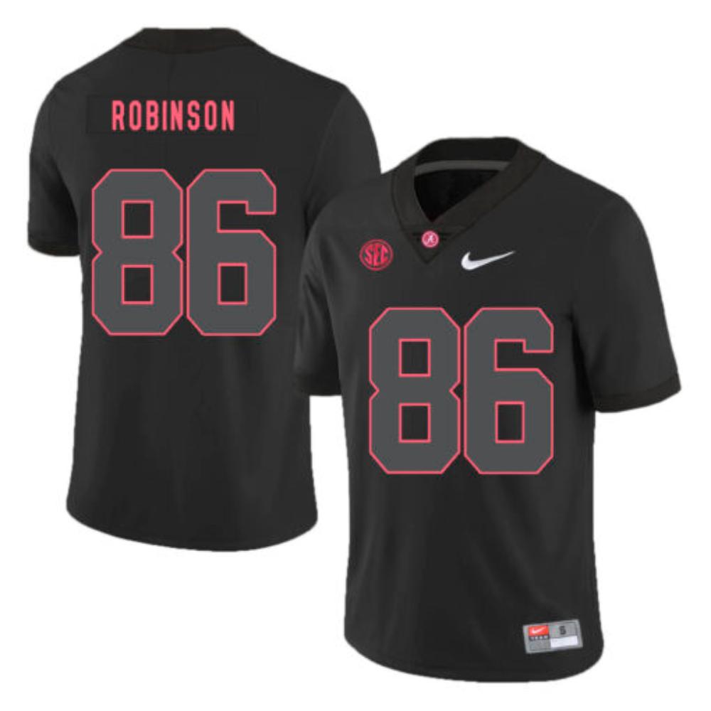Mens Alabama Crimson Tide 86 A Shawn Robinson College Football Jersey Black