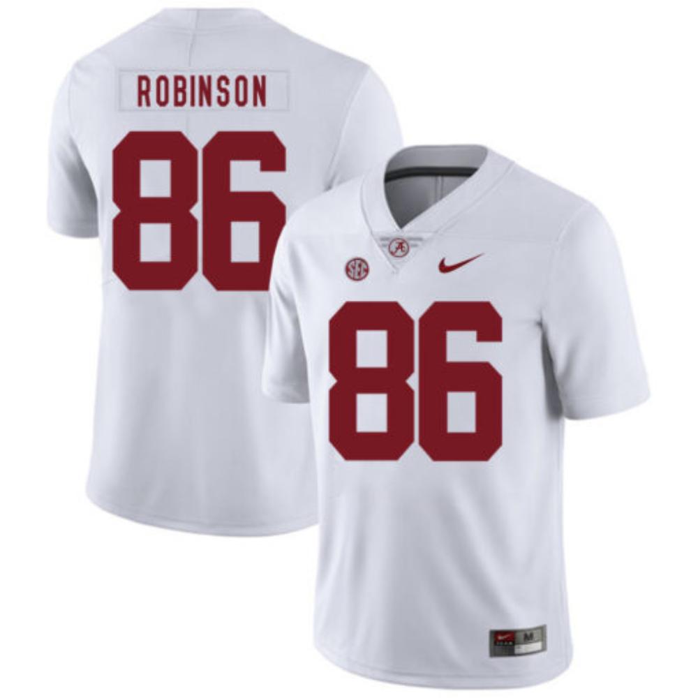 Mens Alabama Crimson Tide 86 A Shawn Robinson College Football Jersey White