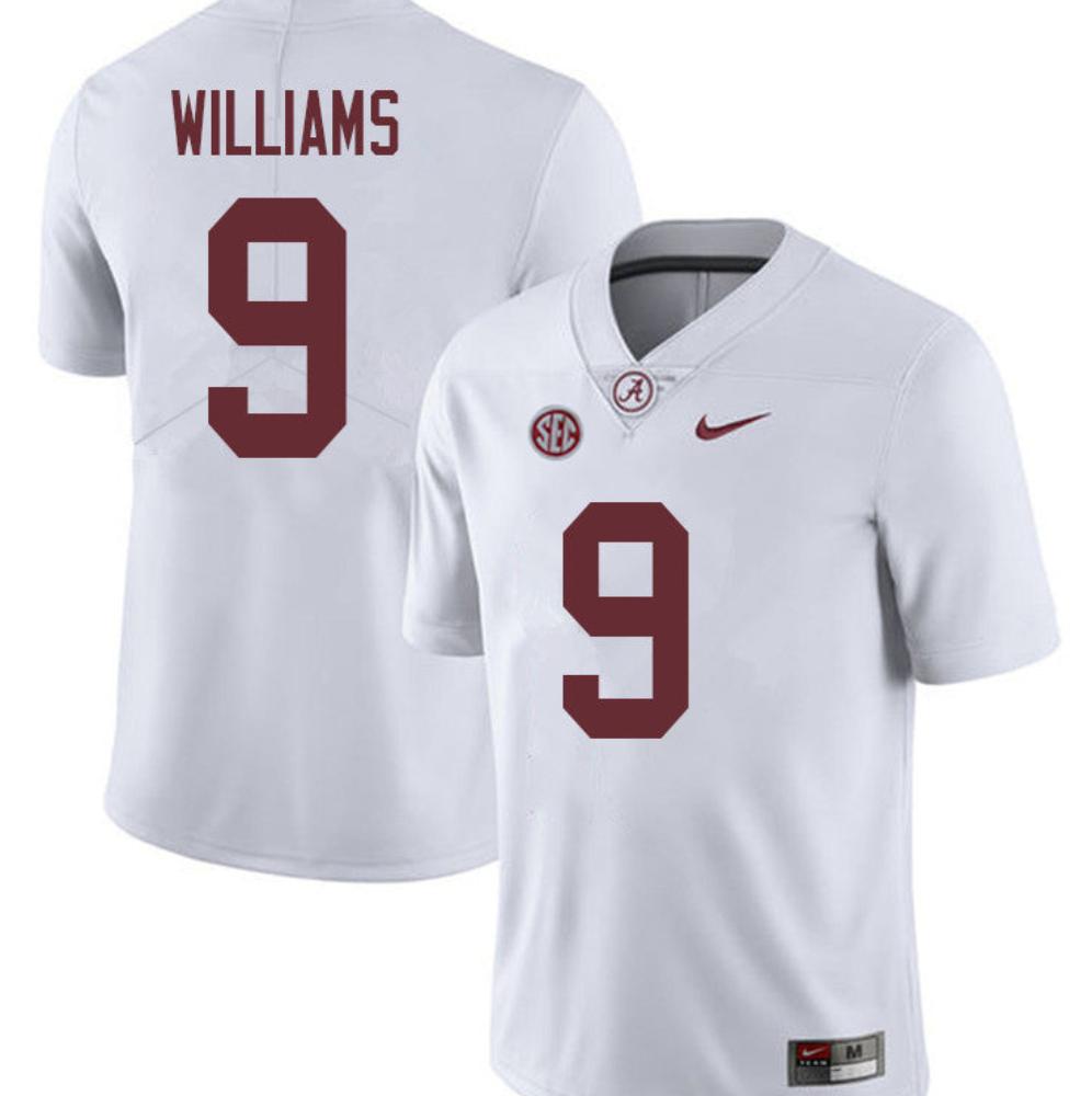 Mens Alabama Crimson Tide 9 Xavier Williams Football Jersey White