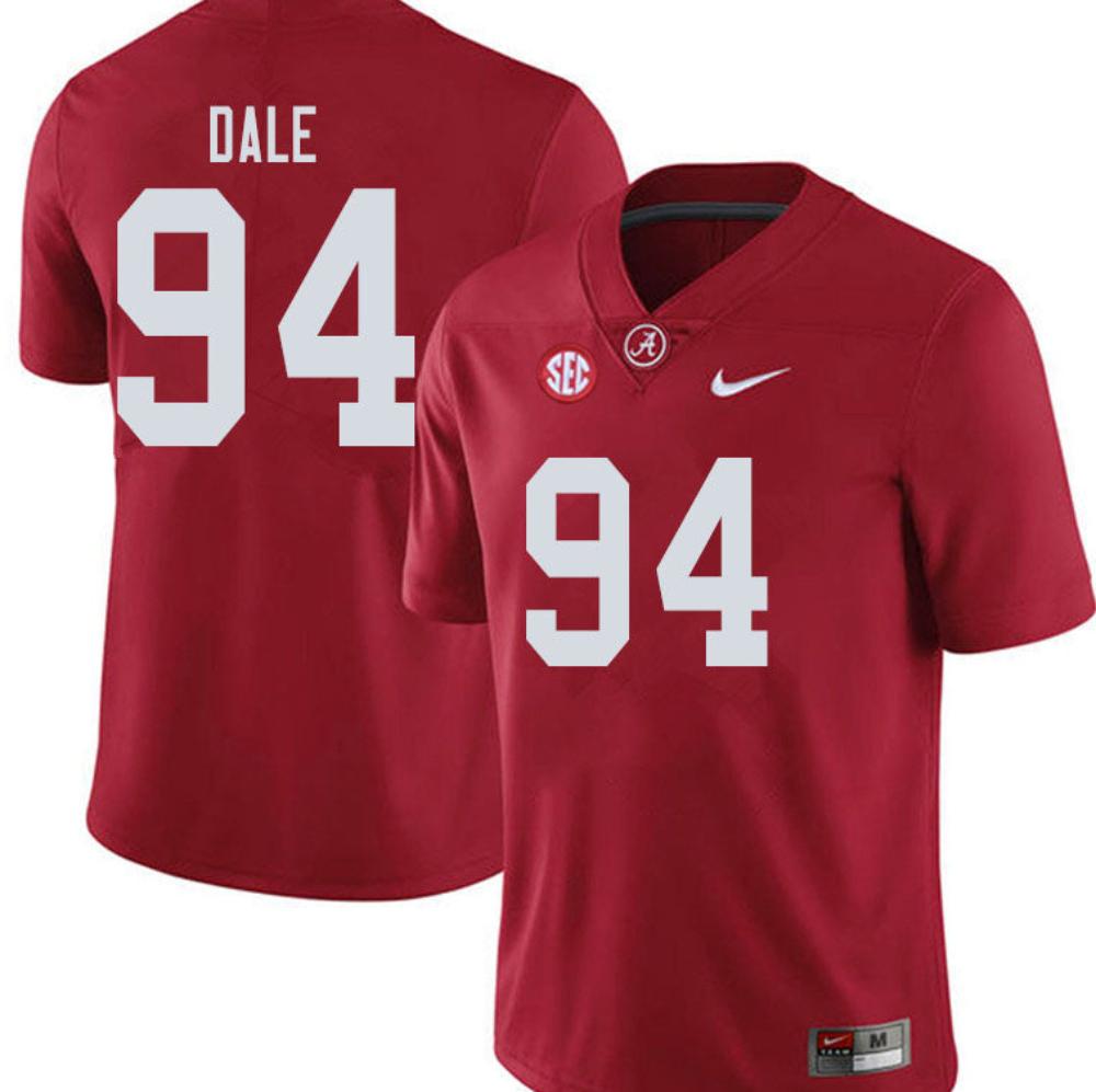 Mens Alabama Crimson Tide 94 Dj Dale Football Jersey Red