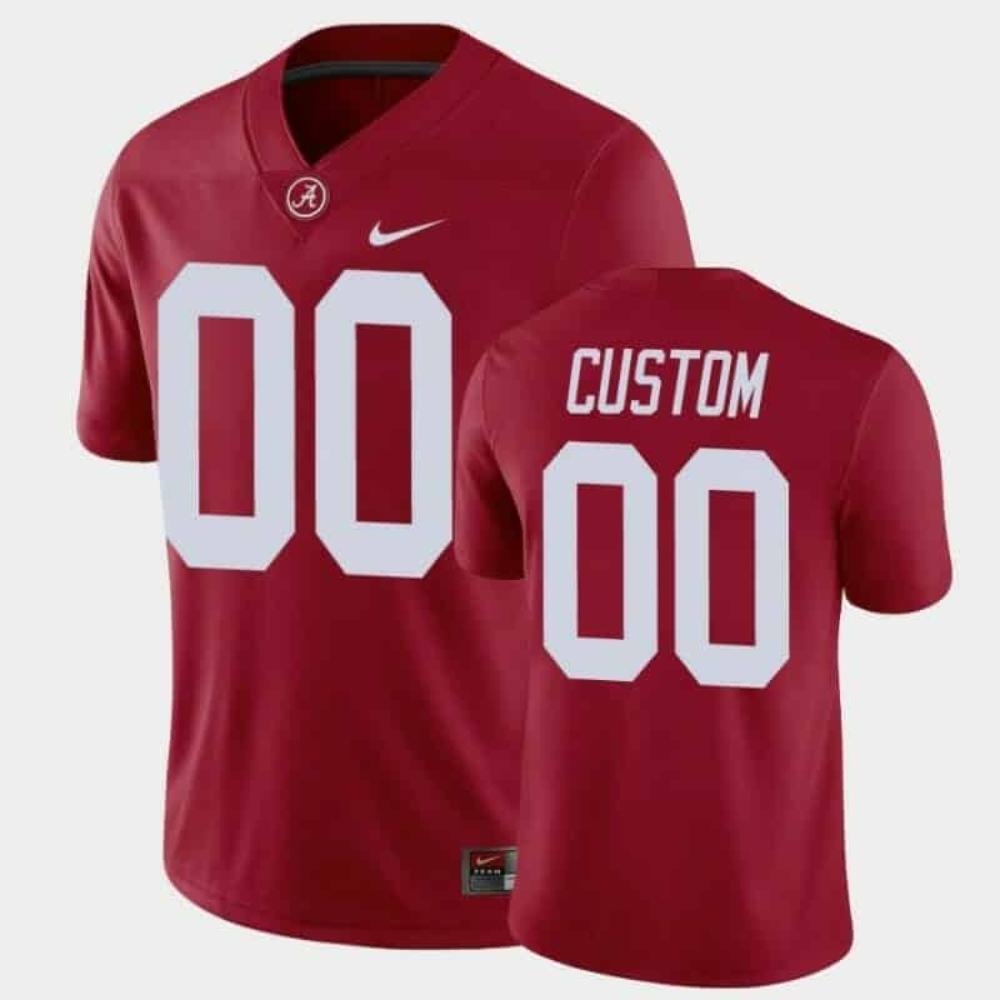 Mens Alabama Crimson Tide Custom Jersey Name Number Game Alumni Crimson
