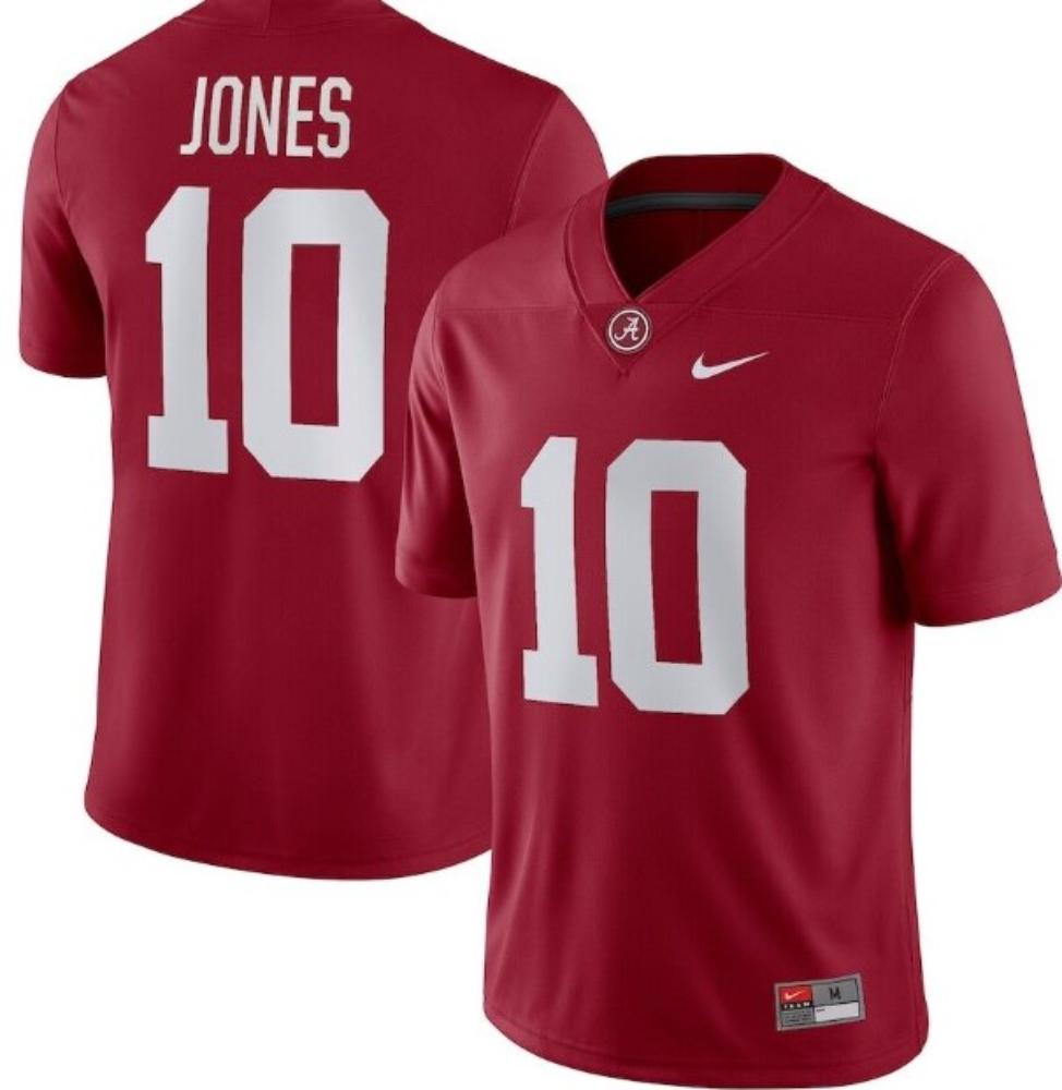 Mens Alabama Crimson Tide Mac Jones 10 Ncaa Football Jersey
