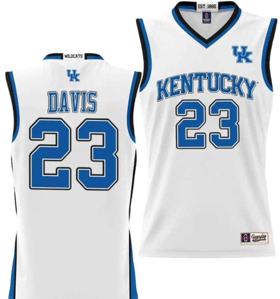 Mens Anthony Davis Jersey 23 Kentucky Wildcats Nil College Basketball White