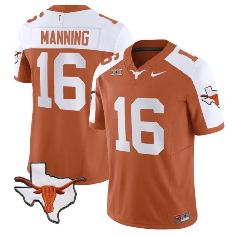 Mens Arch Manning Jersey 16 Texas Longhorn Collegealternate