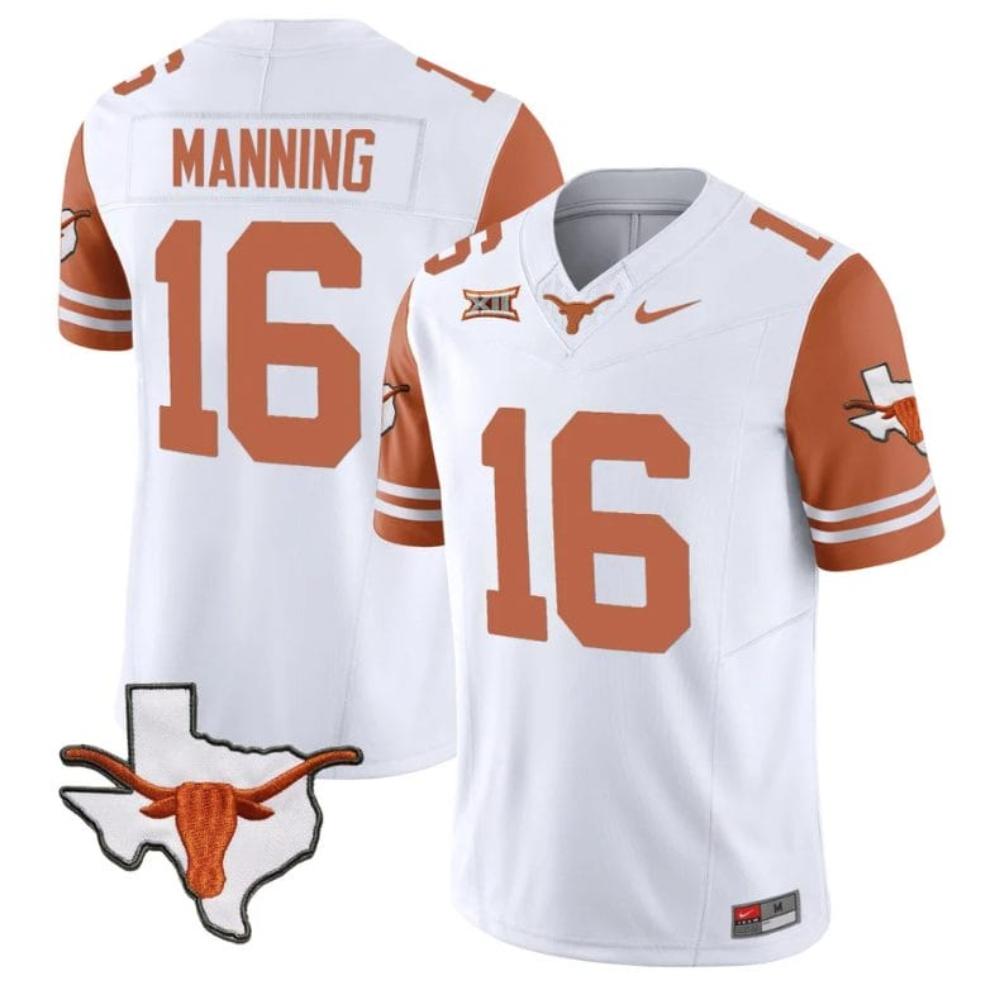 Mens Arch Manning Jersey 16 Texas Longhorn Vapor Limited College Football Ora