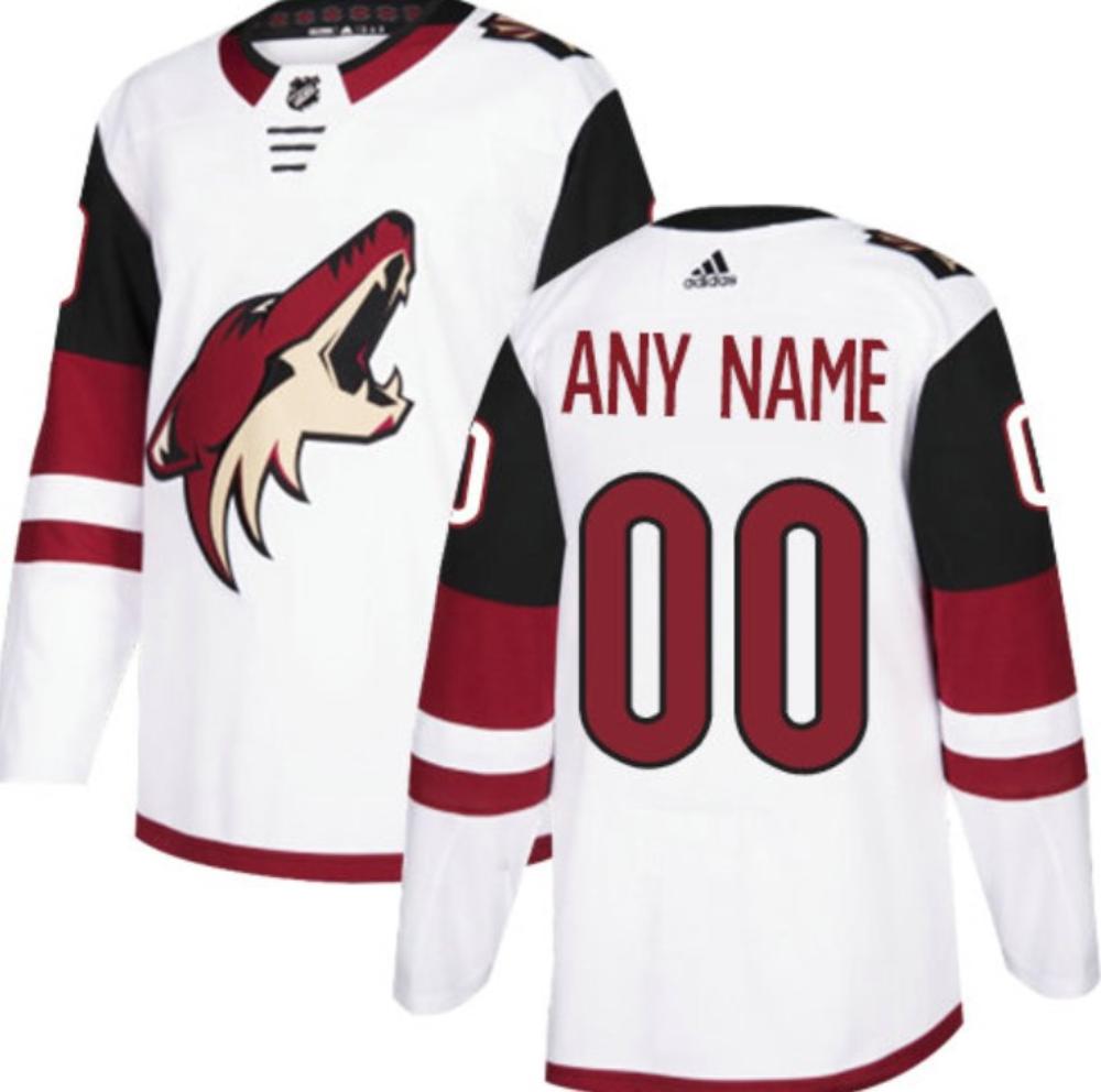 Mens Arizona Coyotes White Customized Jersey