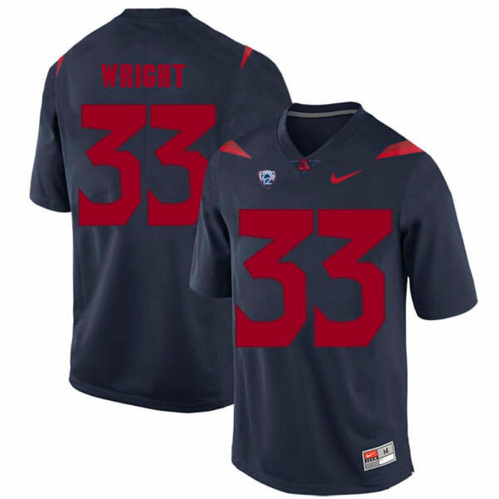 Mens Arizona Wildcats 33 Scooby Wright Ncaa Jersey College Blue