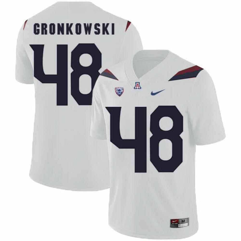 Mens Arizona Wildcats 48 Rob Gronkowski Ncaa College Football Jersey White