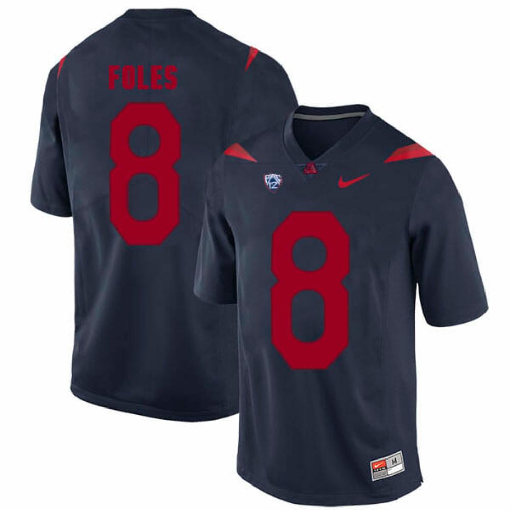 Mens Arizona Wildcats 8 Nick Foles Ncaa College Football Jersey Blue