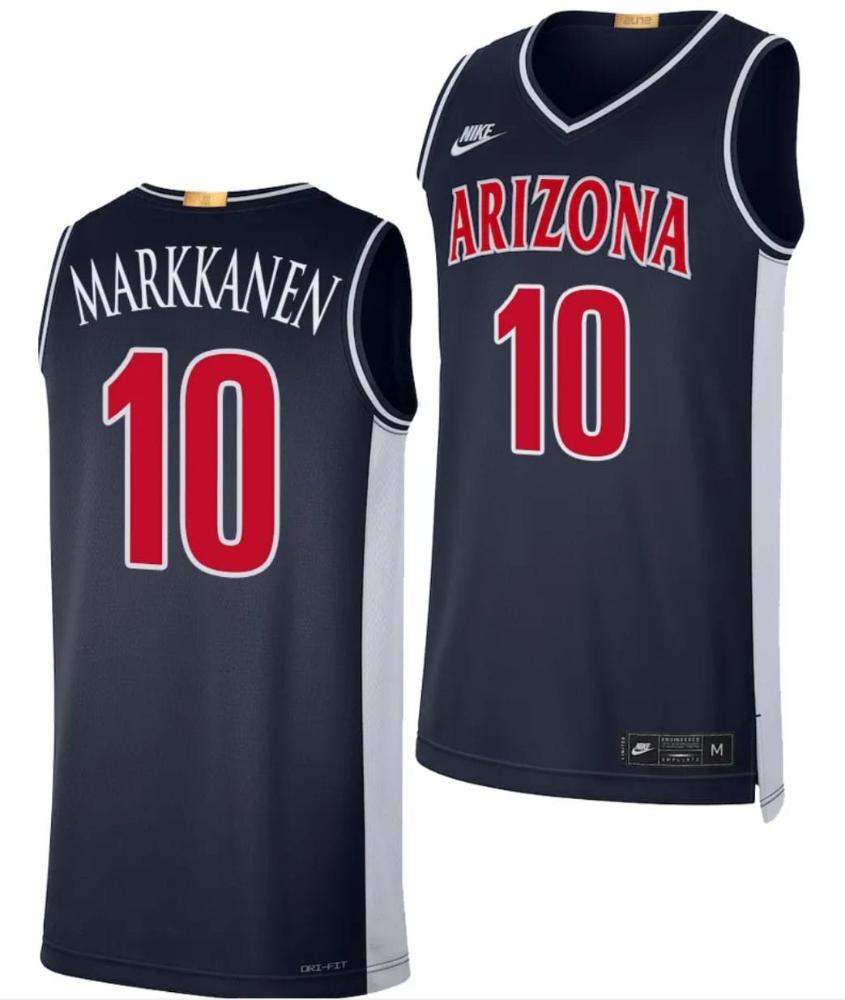 Mens Arizona Wildcats Lauri Markkanen Jersey 10 Limited Retro Basketball Navy