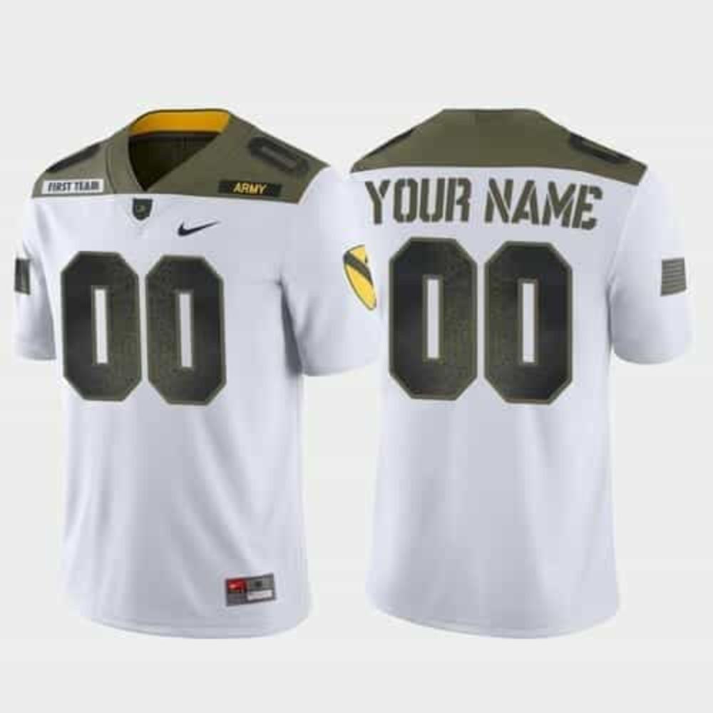 Mens Army Black Knights Custom Jersey College Football White