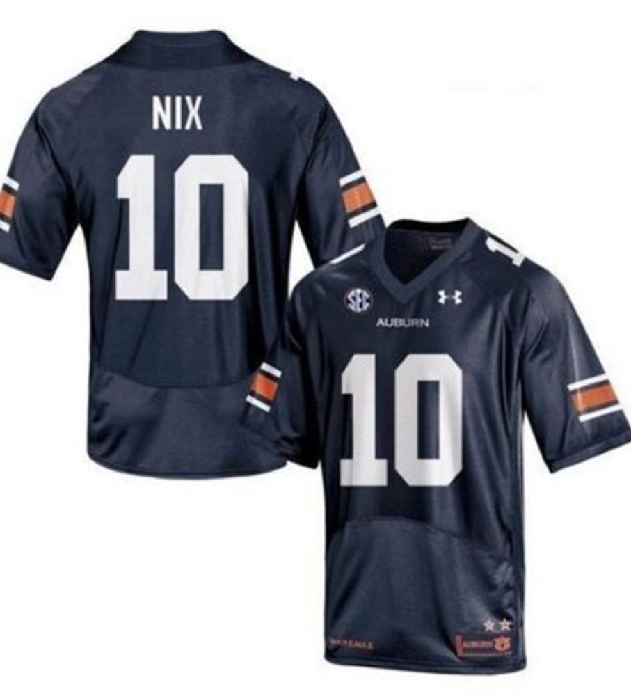 Mens Auburn Tigers 10 Bo Nix Ncaa Team Jersey Navy