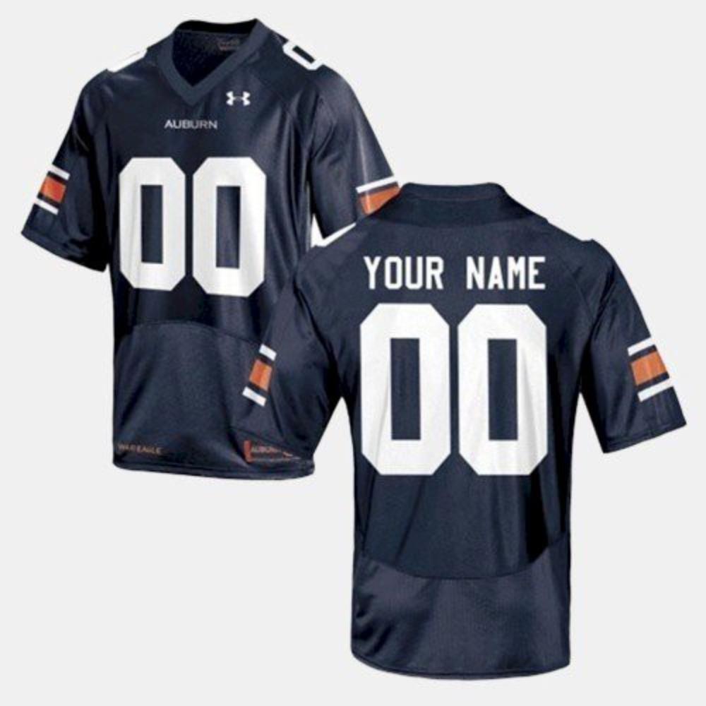 Mens Auburn Tigers Custom Name Number Black Jersey
