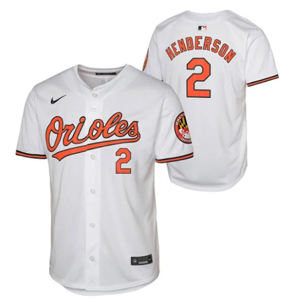 Mens Baltimore Orioles 2 Gunnar Henderson Baseball Jersey White All Stitched
