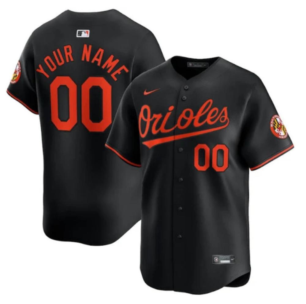 Mens Baltimore Orioles Custom Baseball Jersey All Stitched Black