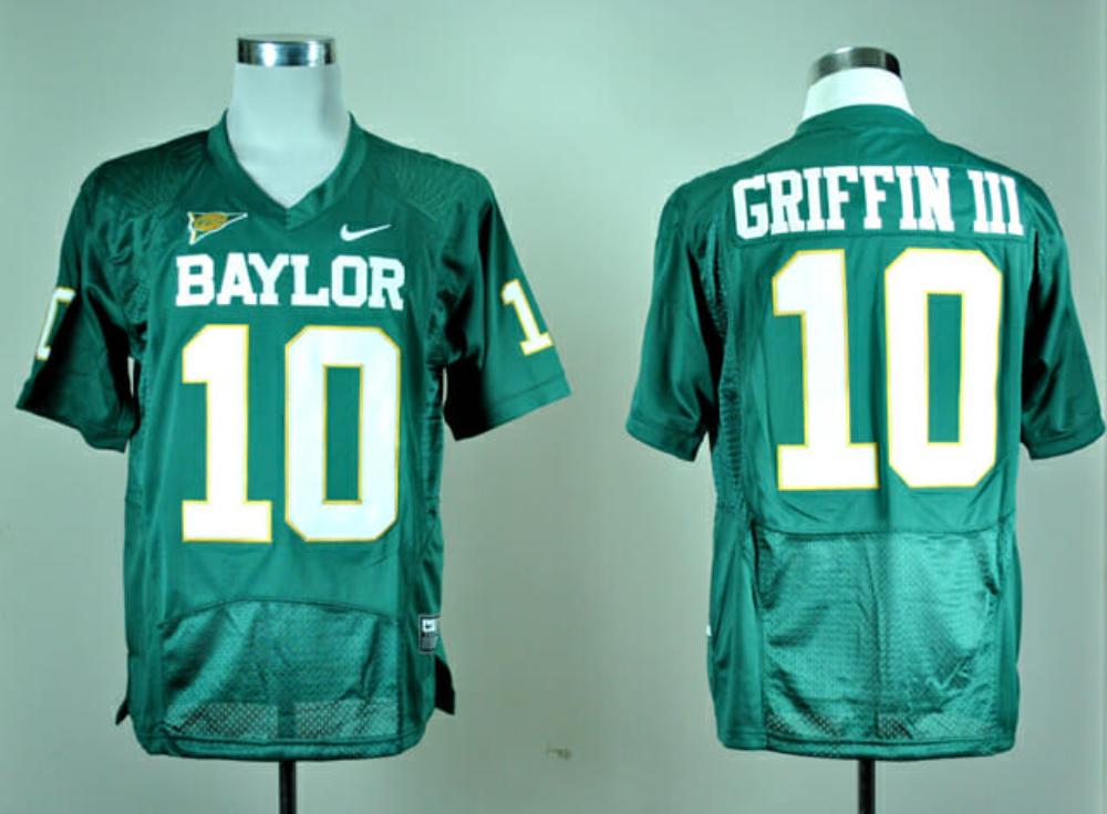 Mens Baylor Bears 10 Robert Giffin Iii Ncaa Jersey College Green