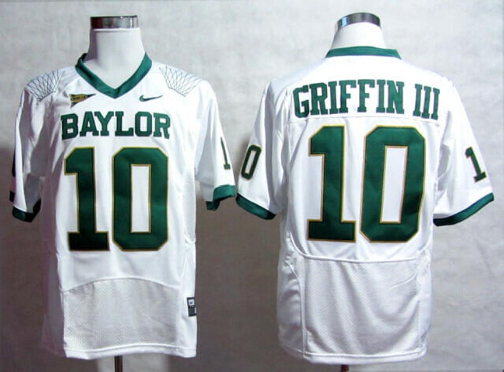 Mens Baylor Bears 10 Robert Giffin Iii Ncaa Jersey College White