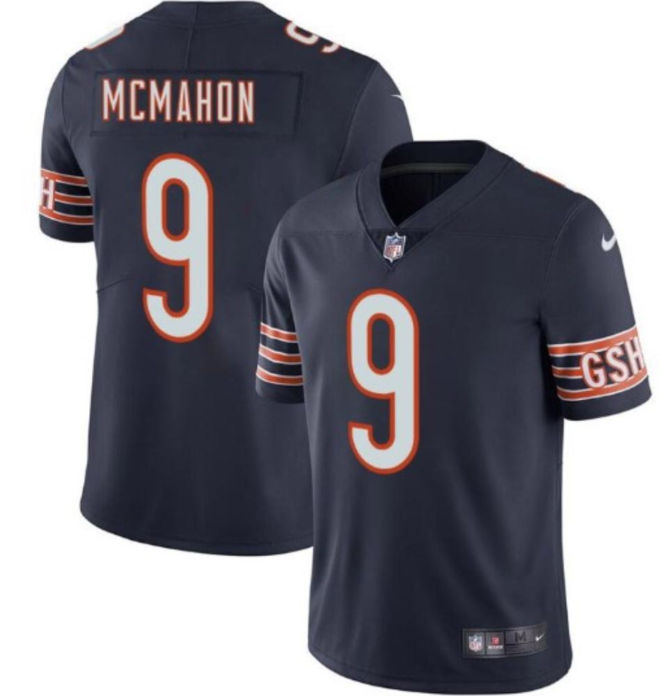 Mens Bears 9 Jim Mcmahon Navy Stitched Limited Jersey