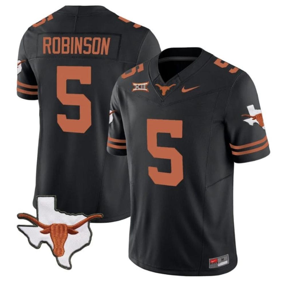 Mens Bijan Robinson Jersey 5 Texas Longhorn Vapor Limited College Black