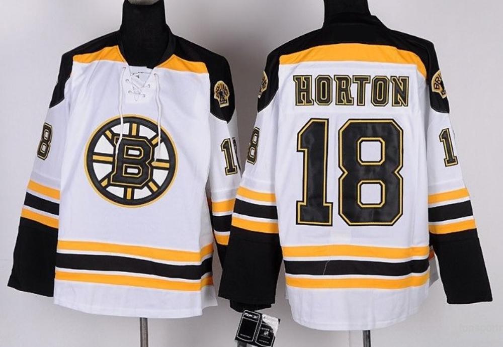 Mens Boston Bruins 18 Nathan Horton Ice Hockey Jerseys