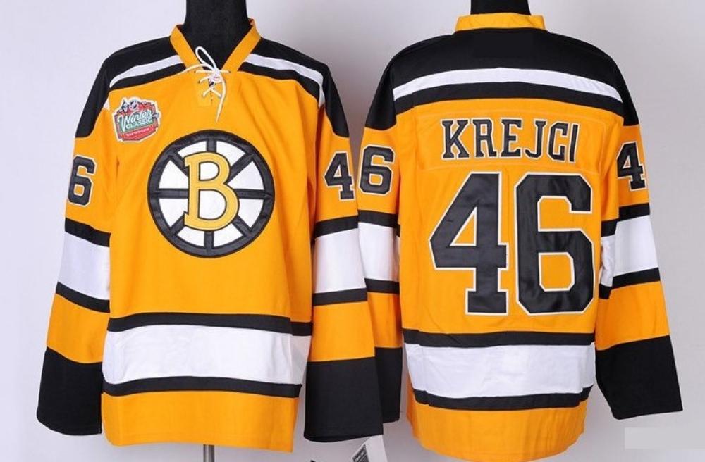 Mens Boston Bruins 46 David Krejci Ice Hockey Jerseys