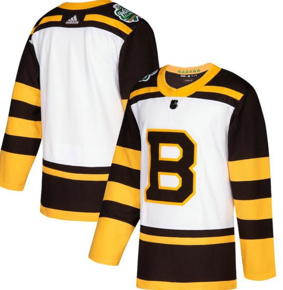 Mens Boston Bruins Blank 2019 Winter Classic Custom White Jersey