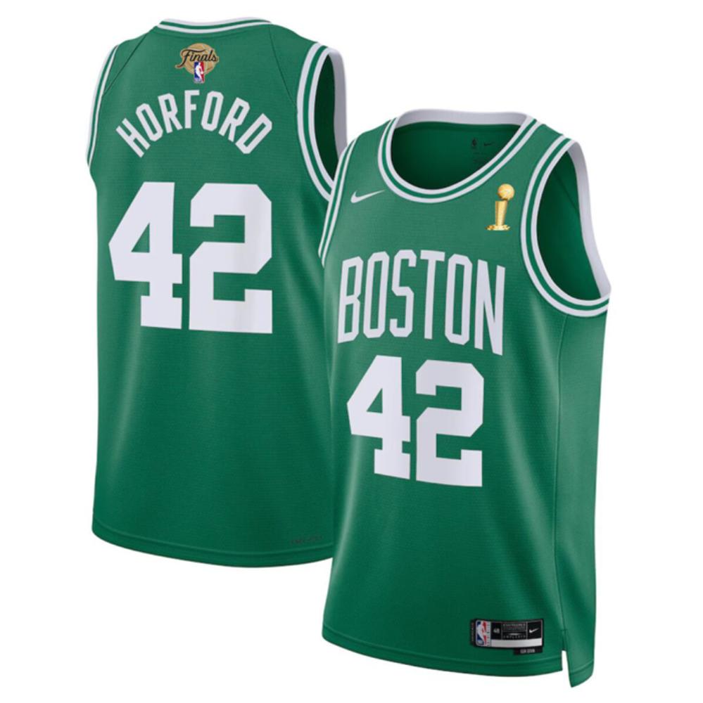Mens Boston Celtics 42 Al Horford Kelly Green 2024 Finals Champions Jersey