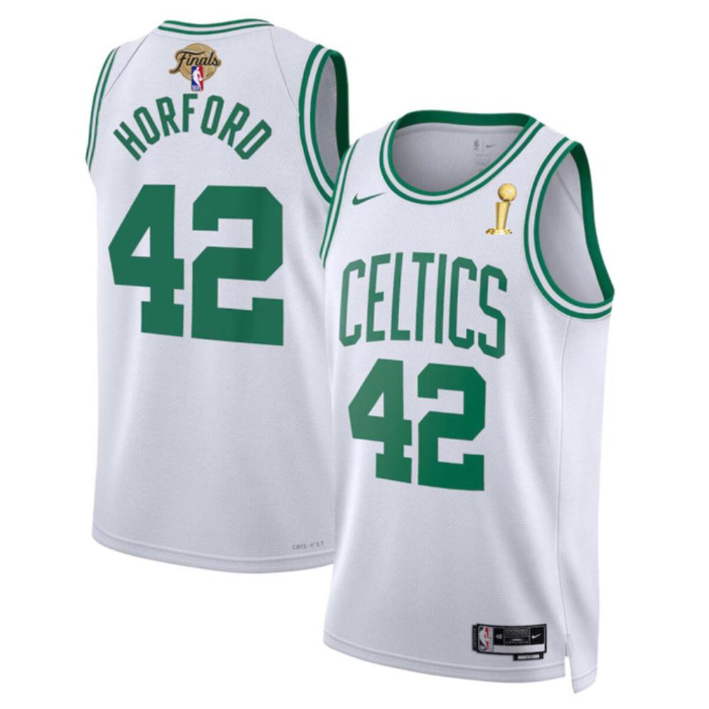 Mens Boston Celtics 42 Al Horford White 2024 Finals Champions Jersey