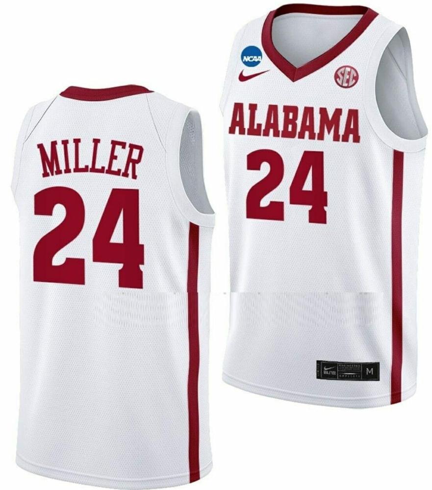 Mens Brandon Miller Jersey Alabama Crimson Tide Basketball 2023 Ncaa March Mad
