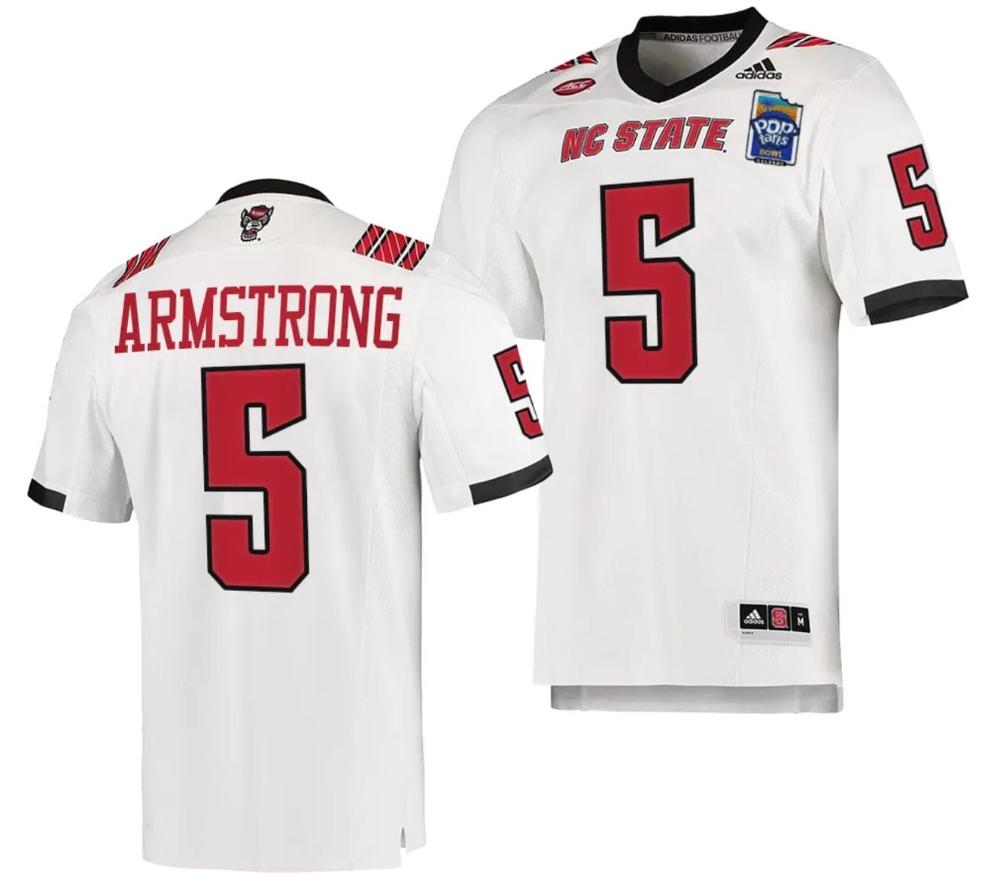 Mens Brennan Armstrong Jersey 5 Nc State Wolfpack 2023 Pop tarts Bowl Footbal