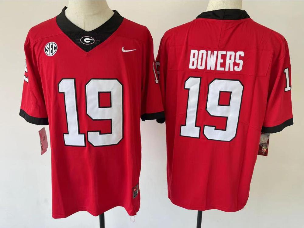 Mens Brock Bowers 19 Georgia Bulldogs Limited Jersey Red