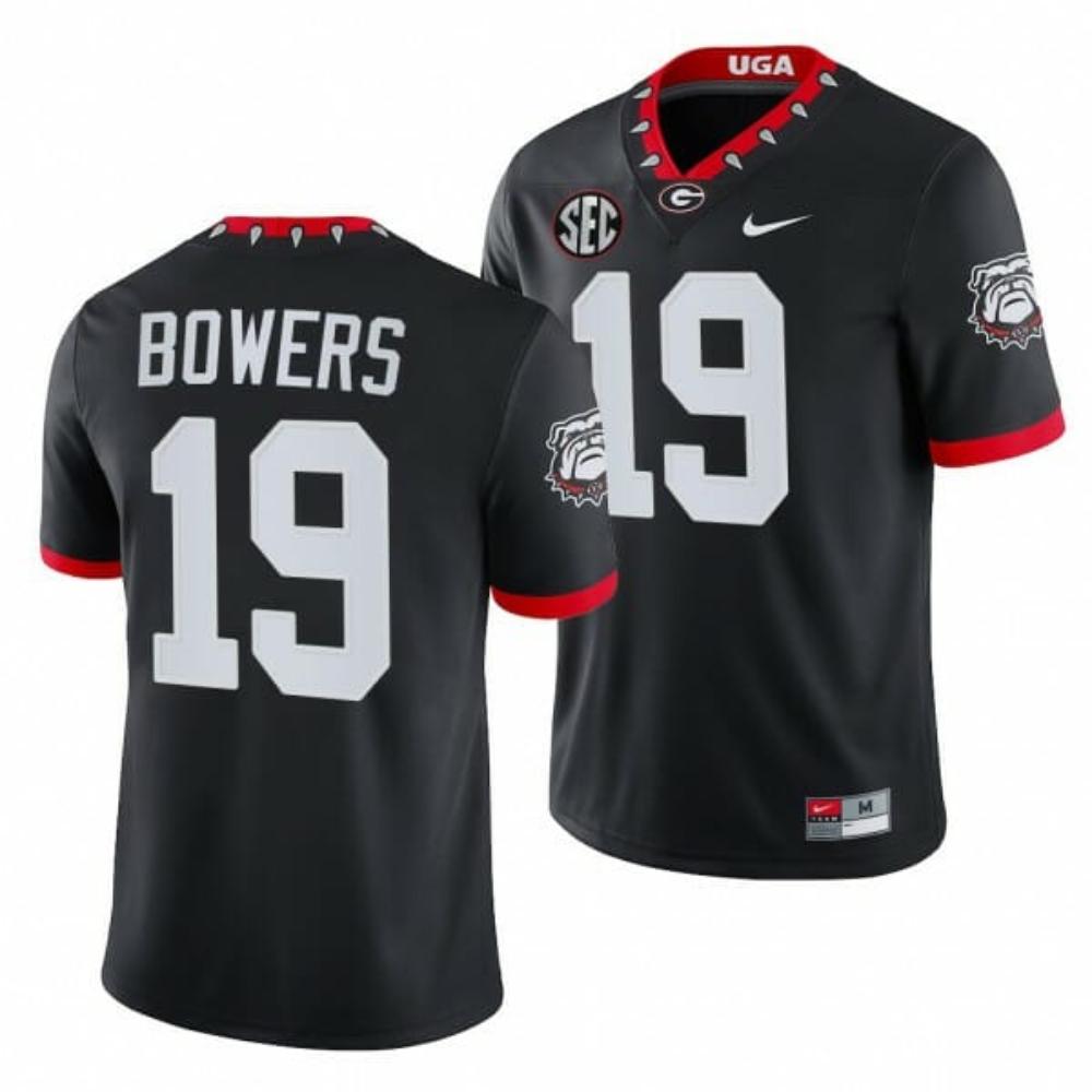 Mens Brock Bowers Jersey 19 Georgia Bulldogs 100th Anniversary College Footba