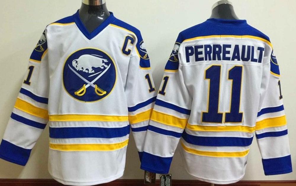 Mens Buffalo Sabres 11 Gilbert Perreault Ice Hockey Jerseys